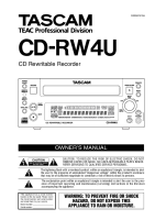 Tascam CD-RW-4U - Owners Manual 